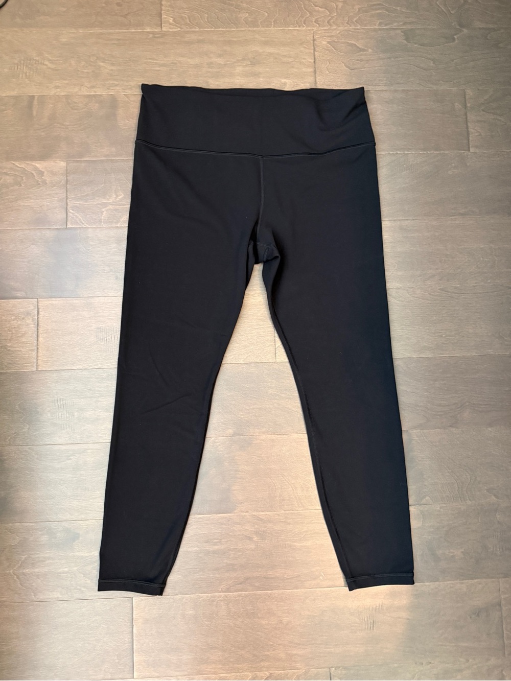 Athleta Elation Black Stash Waistband Leggings EUC Excellent XL